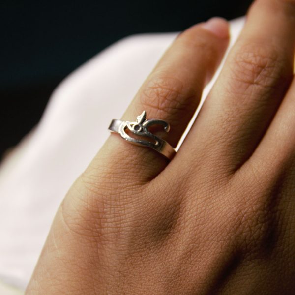 800 Silver Ring with Eye of Horus Design