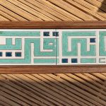 "I Am Indeed Close" (فإني قريب) – Kufic Script, 10x40 cm, White & Aquamarine