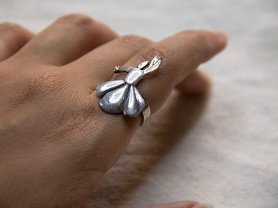 925 Sterling Silver Twirling Dervish Ring