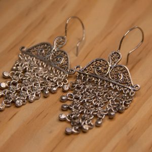 925 Sterling Silver Shifṭishī Earrings – Openwork Heritage Design