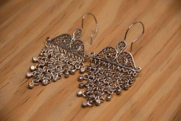 925 Sterling Silver Shifṭishī Earrings – Openwork Heritage Design