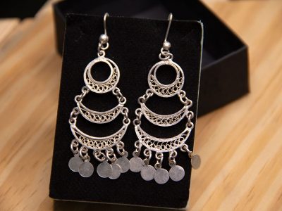 925 Sterling Silver Crescent Earrings – Inspired by Egyptian Falaḥeen Heritage