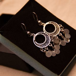 925 Sterling Silver Earrings – Shifṭishī Crescent Design