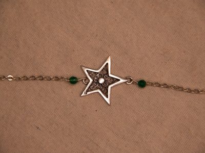 925 Sterling Silver Shiftishi Star Bracelet