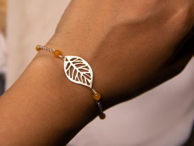 925 Silver Leaf Bracelet
