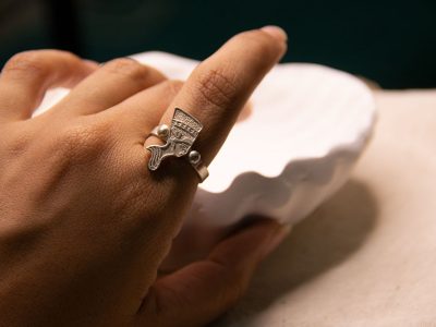 800 Silver Nefertiti Ring