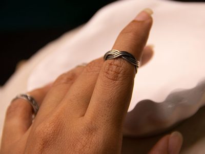 925 Silver Braided Ring