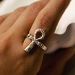 800 Silver Ring with Ankh Symbol
