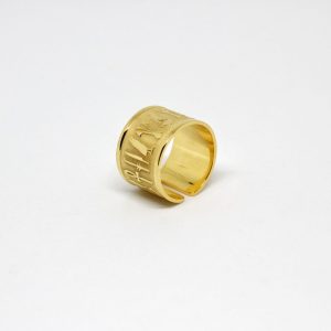 Pharaonic Geometry Brass Ring